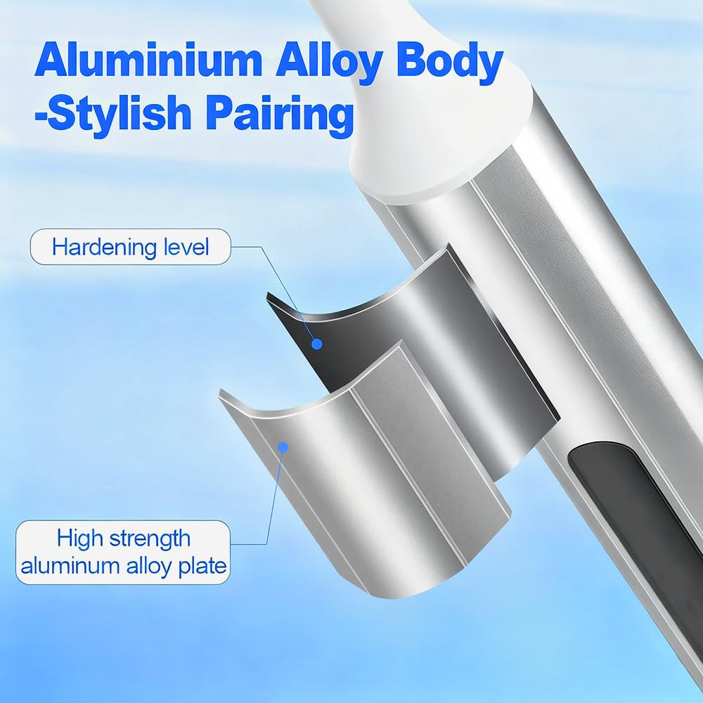 Home Tooth Polisher,Multi-Functional LED Tooth Polisher,Aluminum Alloy with Anti-Slip Texture,9 polishing Paste Units,USB Type-C Charging,6 Polished Accessories,Personal Portable Dental Care Tool