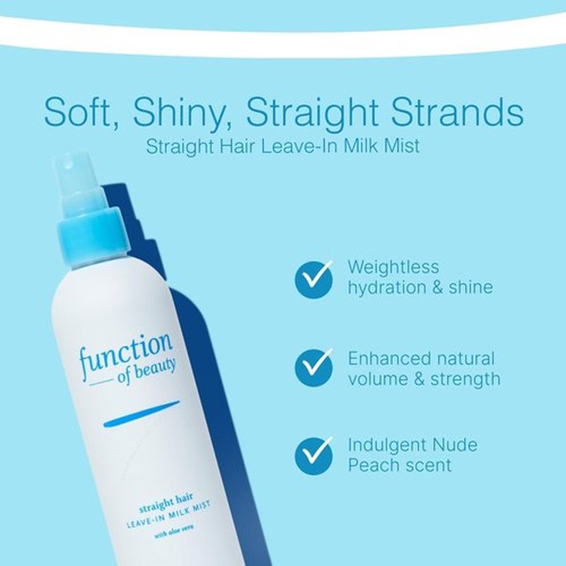 Function of Beauty Leave-In Hair Conditioner - Sulfate-Free Treatment for Volume & Shine - Anti-Frizz, Lightweight & Hydrating