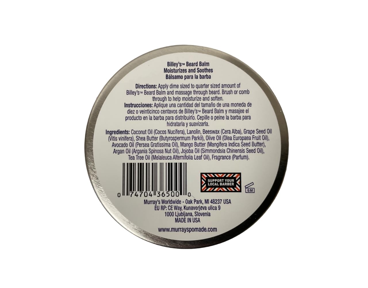 Murray's Billey's Beard Balm, 2 oz