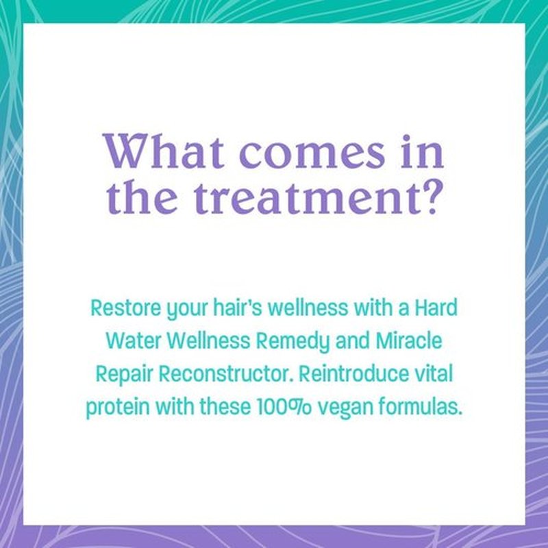 Malibu C Mini Rehab Hard Water Wellness | 2 Nourishing Remedy Packets - Removes Hair Deposits & Impurities