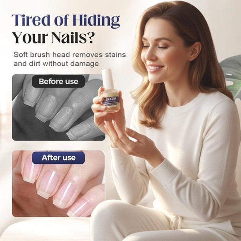 Keratin Nail Care Oil - Strengthening Treatment with Amino Acids for Dry, Brittle Nails | 3-Day Intensive Hydration