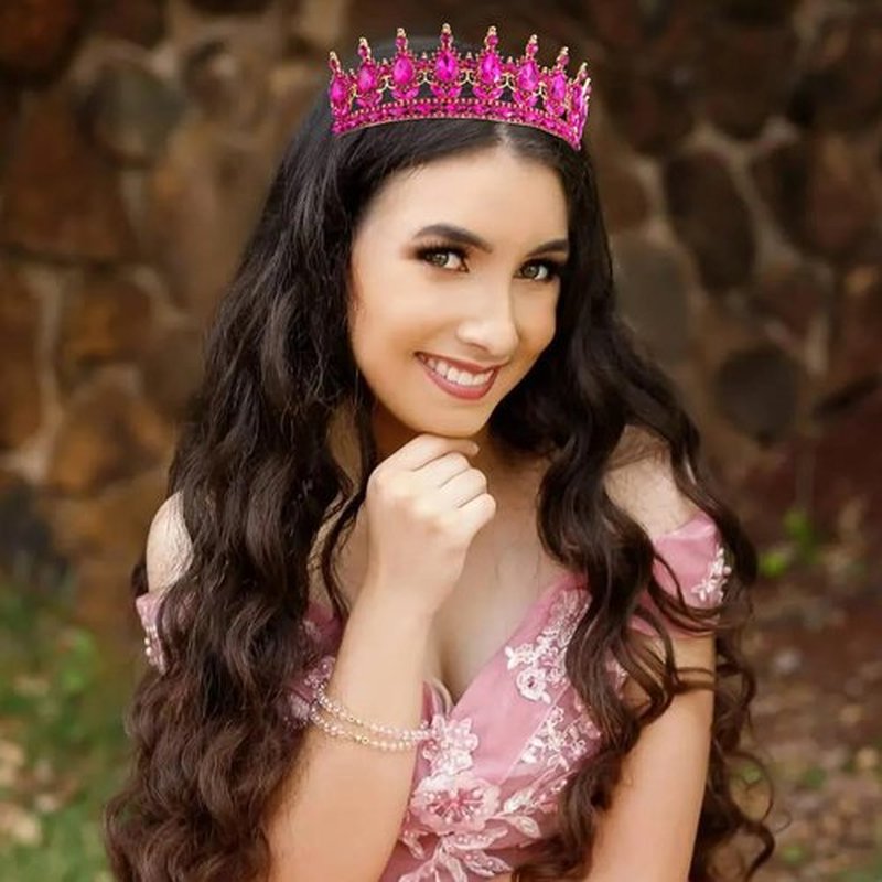 TOBATOBA Hot Pink Tiaras and Crowns for Women, Crystal Wedding Tiara for Bride Queen Crown, Royal Princess Quinceanera Headpieces for Birthday Prom Pageant Halloween Cosplay