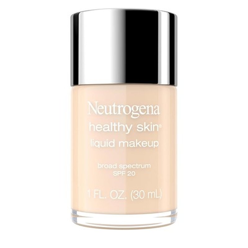 Neutrogena Healthy Skin Liquid Foundation - Lightweight Medium Coverage Makeup with SPF 20 | Classic Ivory 10, 1 fl. oz