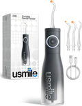 Usmile C30 Cordless Water Flosser - 300ml Tank, 5 Pressure Levels, USB-C Rechargeable, IPX7 Waterproof | Black