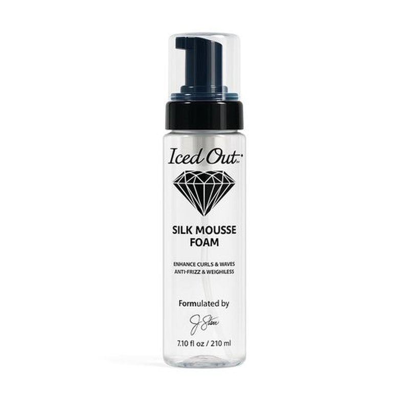 Iced Out Silk Mousse Foam - Volumizing & Curl Enhancing Hair Mousse for All Hair Types | 7.10 fl oz