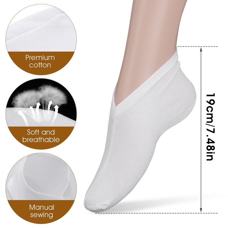 YUXIANLB 6 Pairs Moisturizing Socks Overnight, Lotion Socks for Dry Feet, Cotton Moisture Enhancing Socks, Spa Socks for Cracked Heel Repair, Cosmetic Therapy Socks for Women and Men