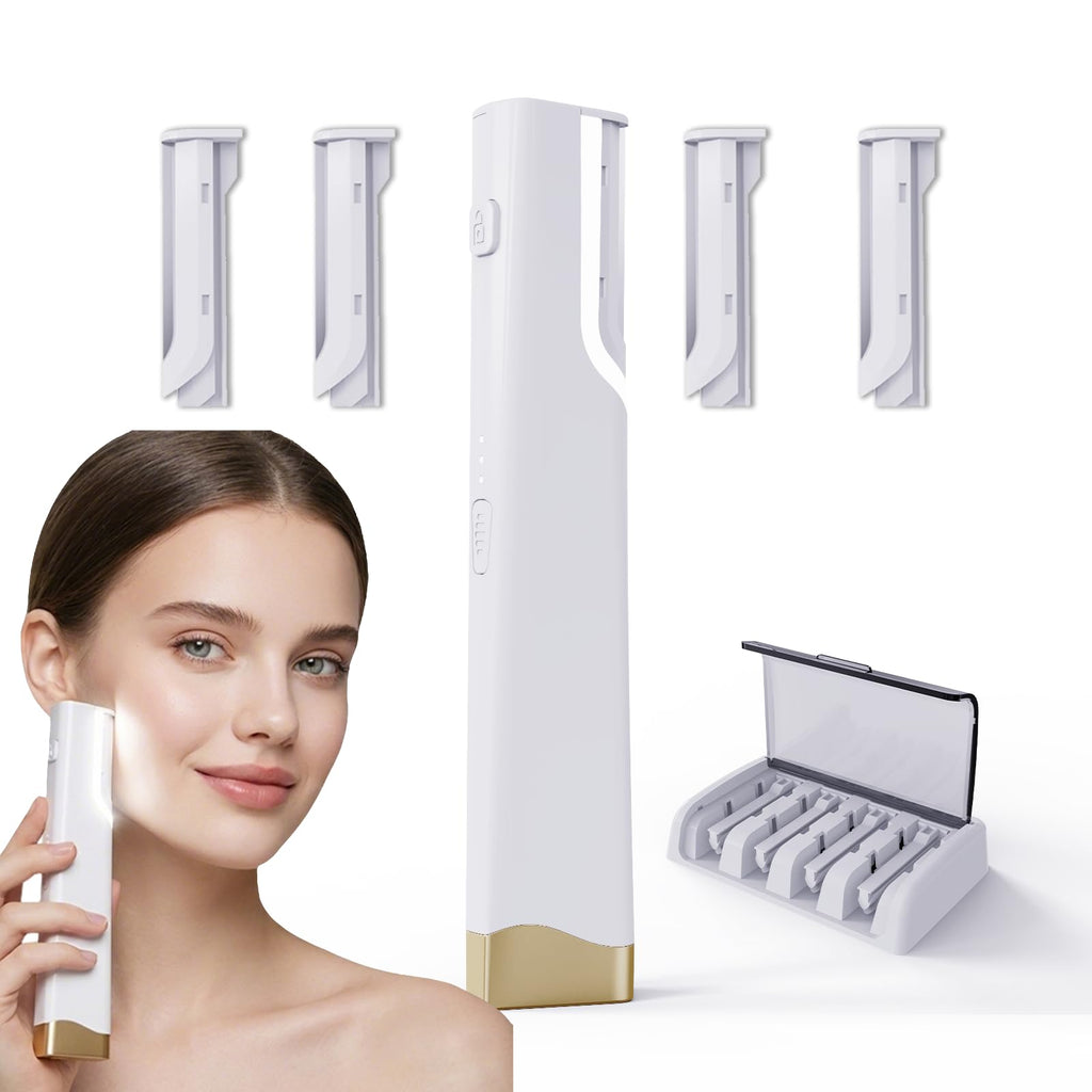 Electric Dermaplane Razor for Women Face – Peach Fuzz Remover for Women Face, Face Razors for Women Dermaplaning,5 Replacement Blades,Travel-Friendly, Microblades for Face, Painless Hair Removal