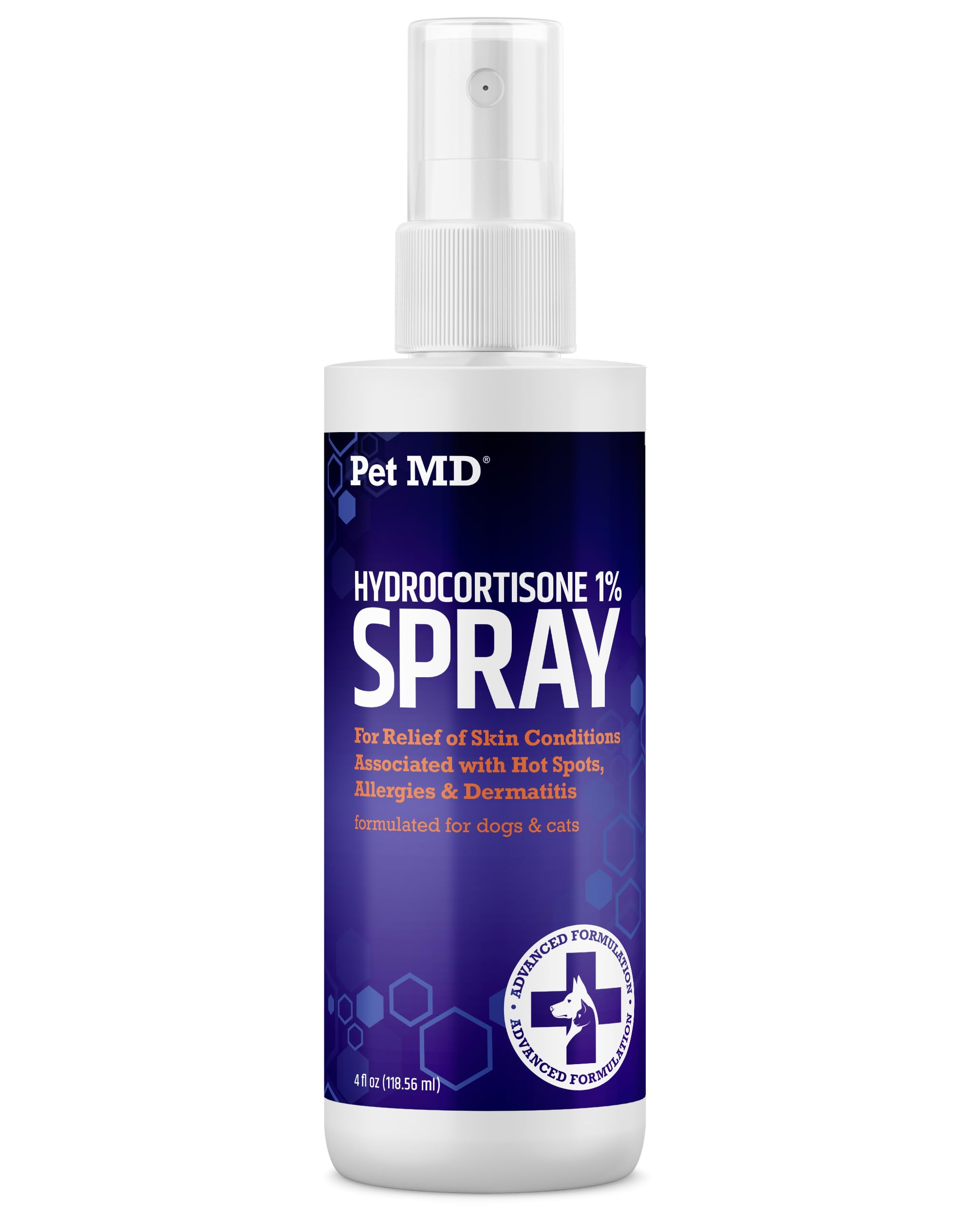Pet MD Hydrocortisone Spray for Dogs, Cats, Horses - 4 oz