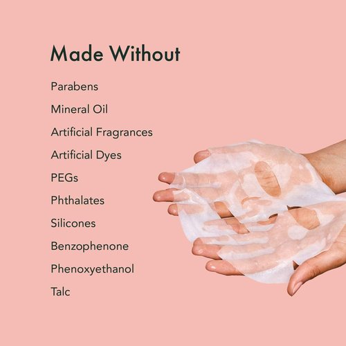 Rael Hydrating Face Masks - Bamboo Facial Sheet Mask for Dewy Skin | 5 Sheets with Fruit Extracts