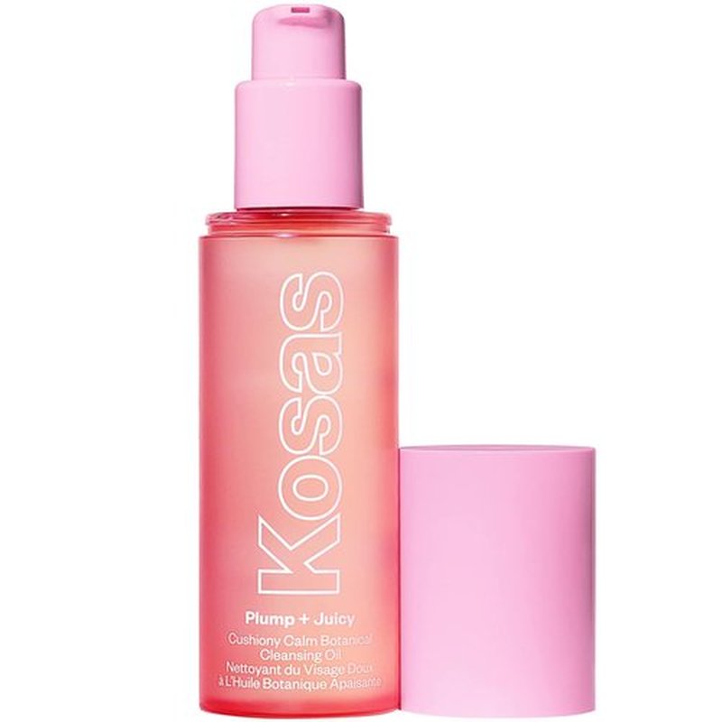 Kosas Plump + Juicy Cushiony Calm Botanical Cleansing Oil – Hydrating Makeup Remover for Sensitive Skin, Non-Greasy Oil Cleanser with Ceramides & Squalane for Soft, Soothed Skin