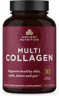 Ancient Nutrition Collagen Peptides - Hydrolyzed Multi Collagen Supplement for Healthy Skin & Joints | 90 Capsules