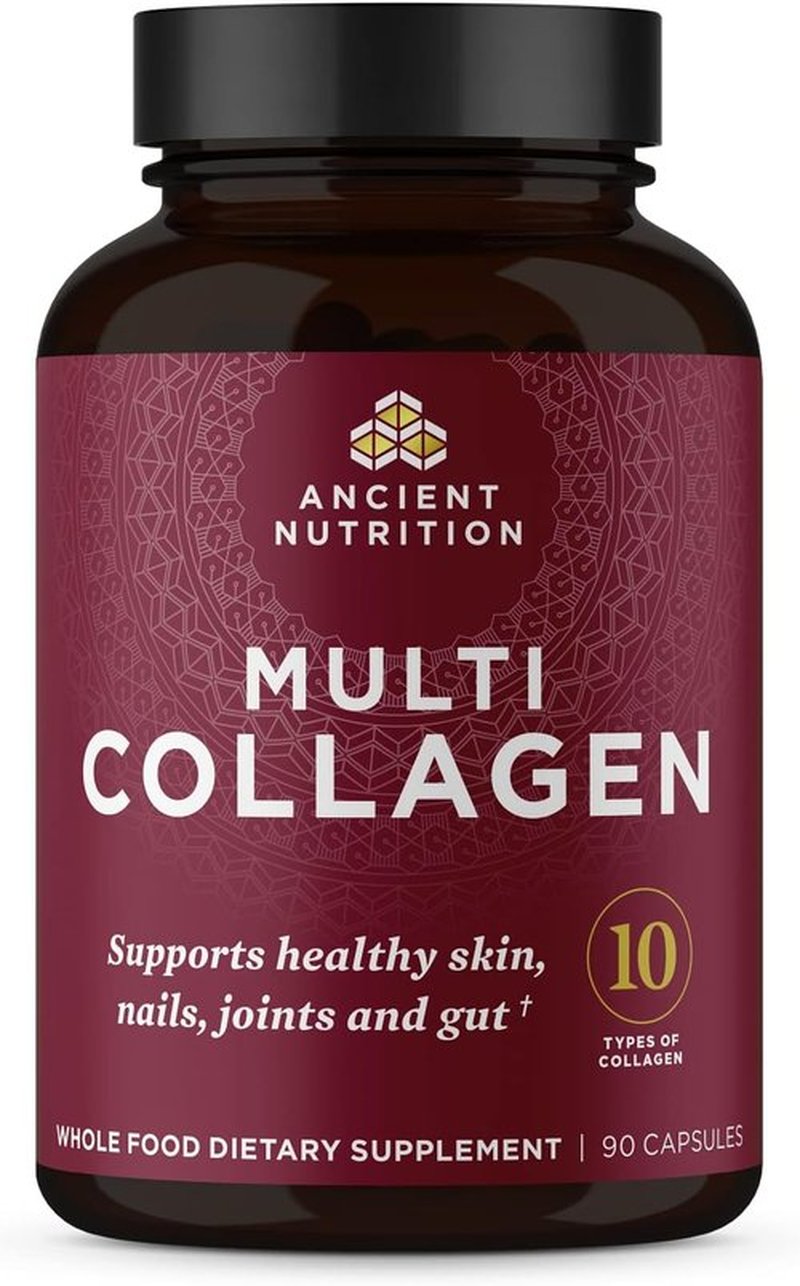 Ancient Nutrition Collagen Peptides - Hydrolyzed Multi Collagen Supplement for Healthy Skin & Joints | 90 Capsules