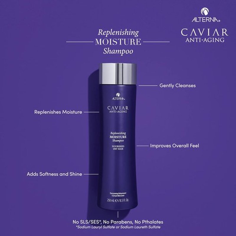 Alterna CAVIAR Anti-Aging Moisture Shampoo - Hydrates & Restores Dry, Brittle Hair | Sulfate Free