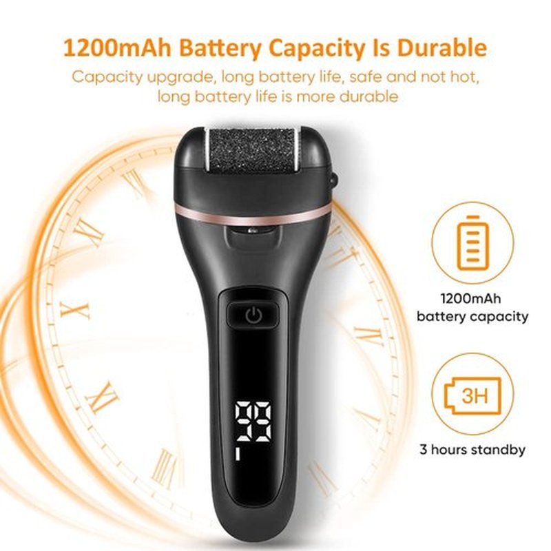 Electric Callus Remover and Foot polisher-Rechargeable-waterproof- Pedicure Set. (Black), 20 Count (Pack of 10)