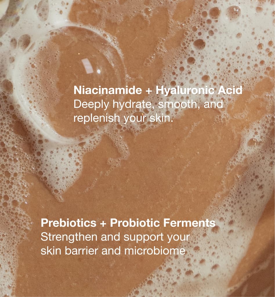 HUME SUPERNATURAL Ultra Nourishing Body Wash, Vanilla Daze, 16 fl oz - Cleanse, nourish and replenish skin with Niacinamide, Hyaluronic Acid, and Prebiotics. Free from Sulfates, Parabens, Phthalates