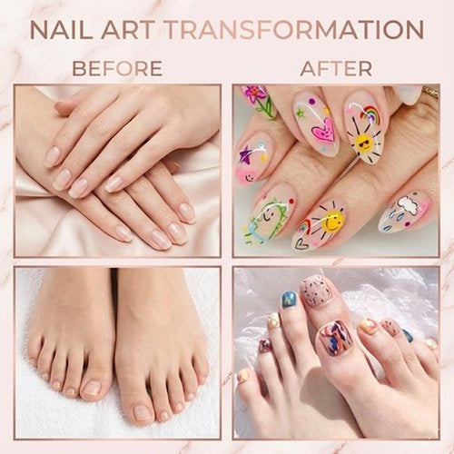 12-Color Quick-Dry Nail Art Pens. 1mm Broad Tip for Smooth DIY Designs. Perfect for Beginners & Pros. Ideal Home Salon Gift.
