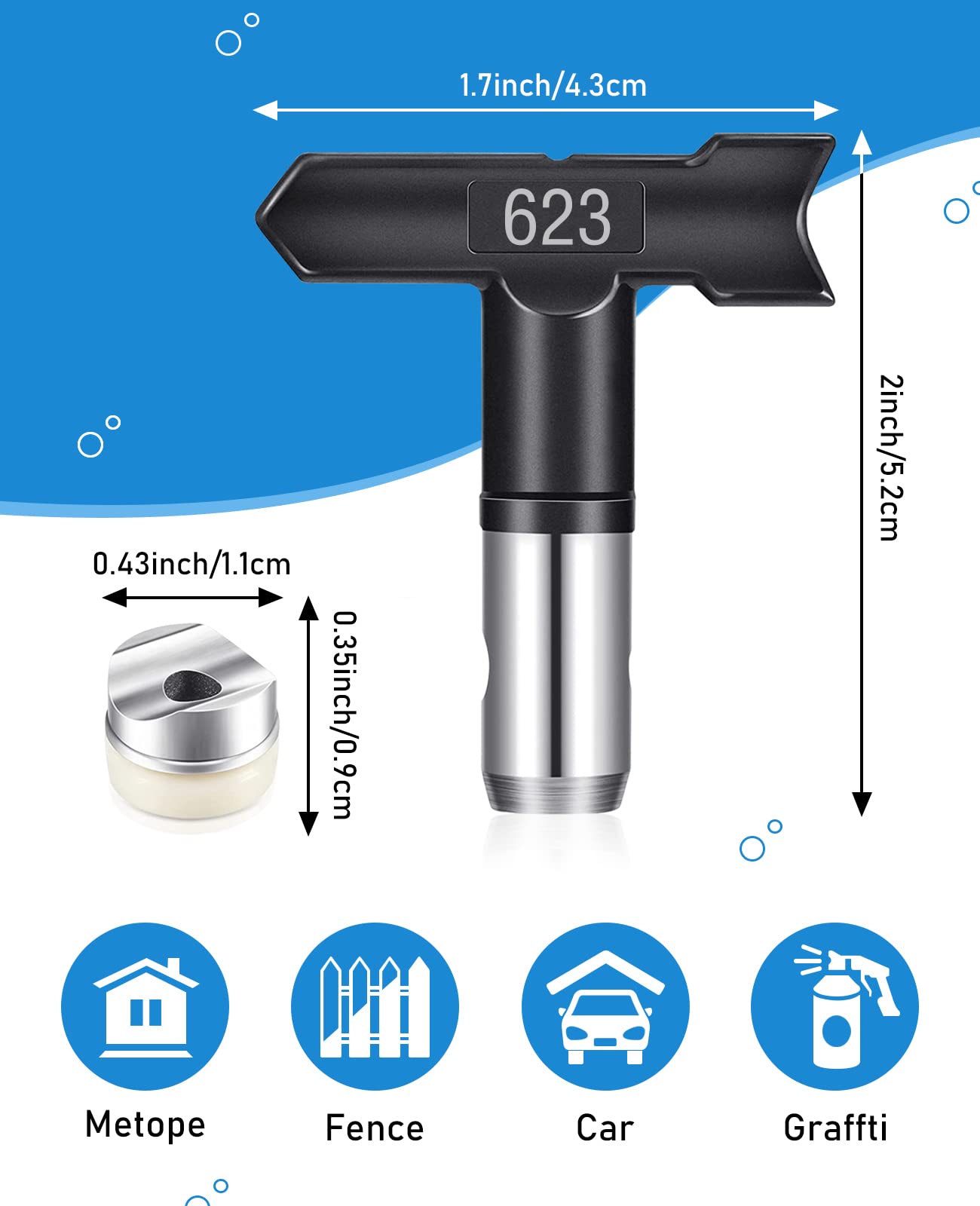 Spray tip Reversible Sprayer Tips Airless Paint Sprayer Nozzle Tips