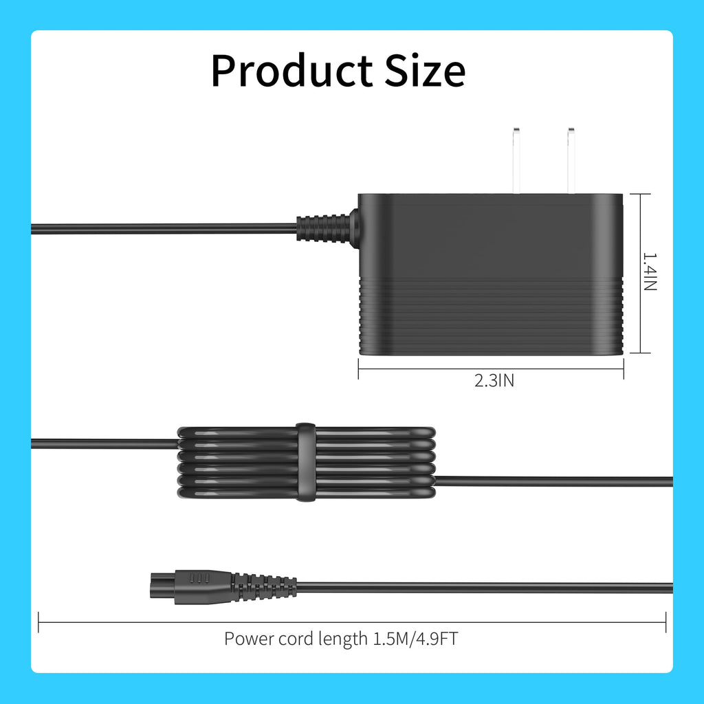 5V Charger for Remington Shaver Compatible with Remington XR7000 XR7120 XR1770-1TV Razor and Wet/Dry Bald Head Shaver Adapter Power Cord