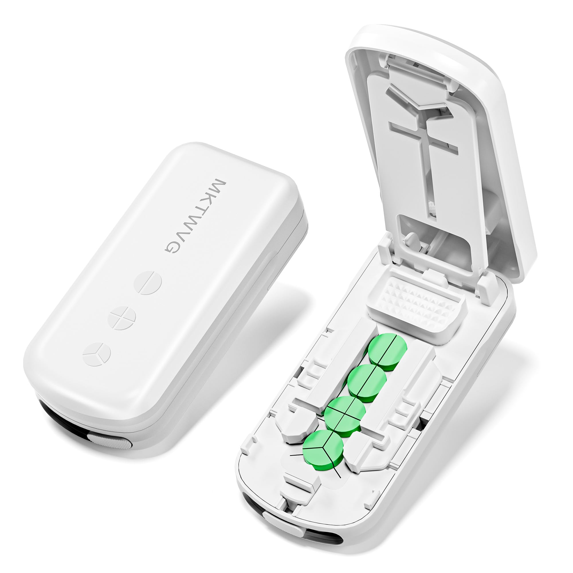 Pill Cutter Splitter for Small and Tiny Pills, Cuts into 1/2 1/3 1/4 Pills