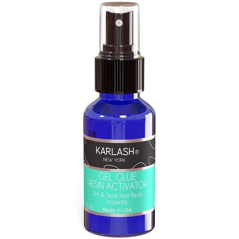 Karlash Professional Dip System Brush On Glue Gel 0.5 oz & Resin Gel Glue Activator 1 oz.