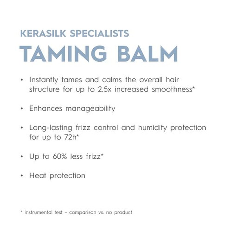 KERASILK Taming Balm - Nourishing & Hydrating Formula | Smooths Coarse, Frizzy Hair | Heat Protection