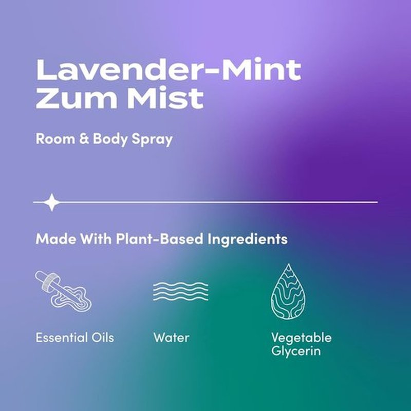 Indigo Wild Zum Mist Room & Body Spray - Lavender-Mint Aromatherapy Essential Oil - 4 fl oz