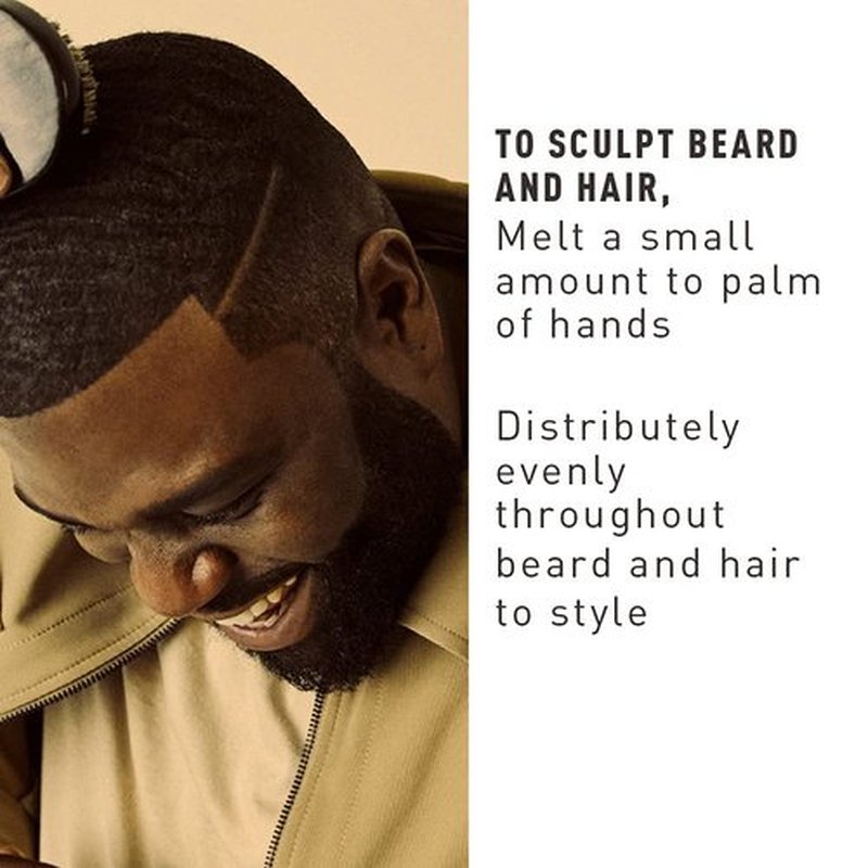 Bevel Beard Balm & Hair Pomade - Moisture Locking Coconut Oil & Shea Butter Formula, 3.4 Oz
