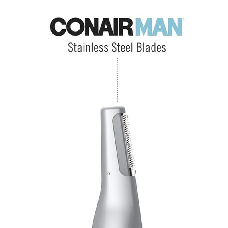 ConairMAN All-in-One Personal Trimmer - Versatile Grooming Kit for Nose, Ear & Eyebrows | 4-Piece Set