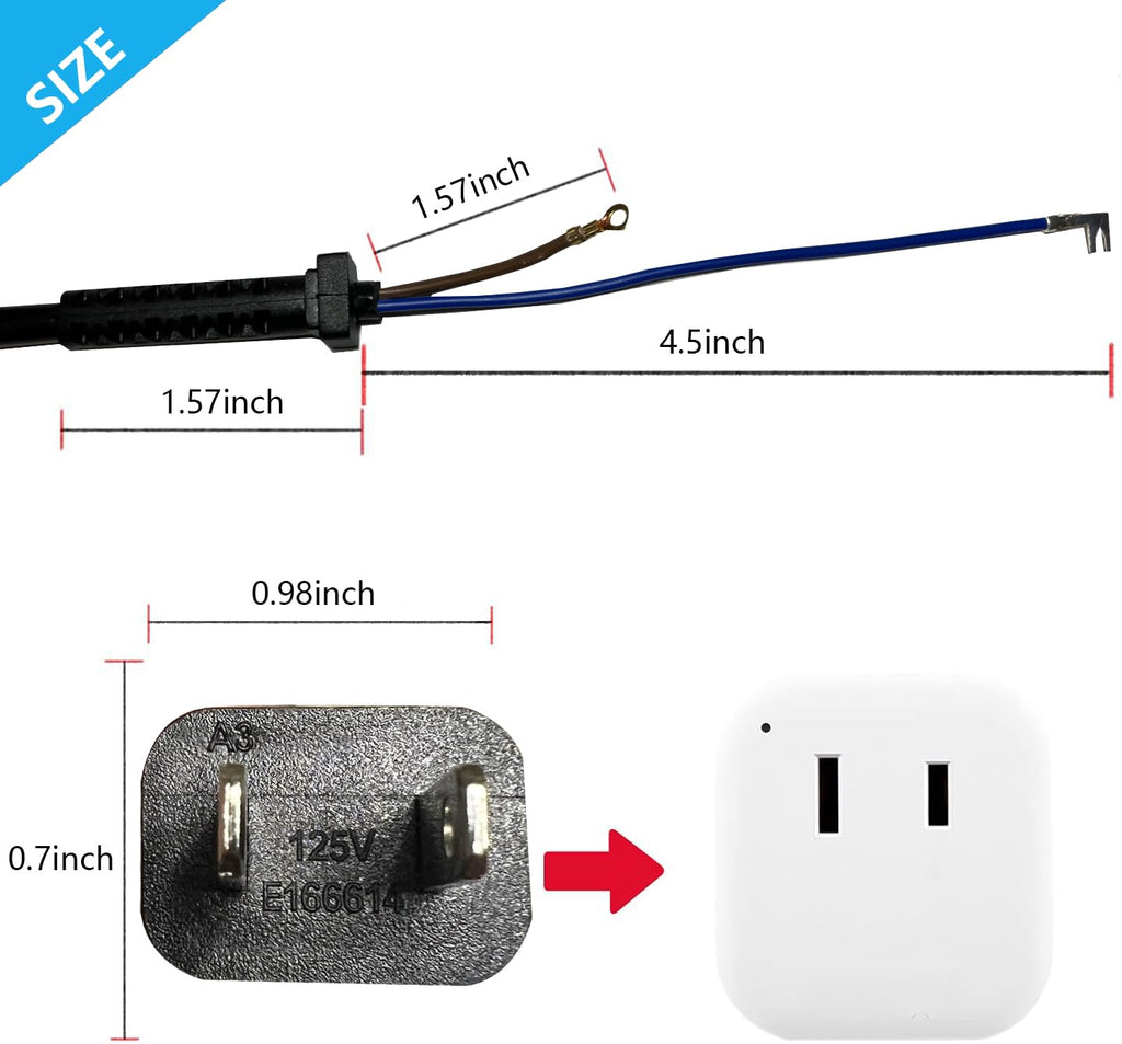 00647-500 Clipper Cord for Wahl (NEW Style - Check Wires at End of Cord) 647-500 Hair Clipper Cord Five Star Sr, Senior, SuperTaper, Designer, Balding, Magic Clip