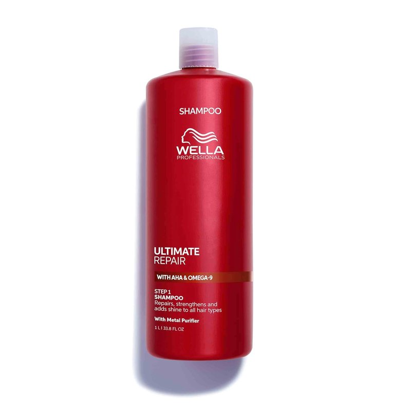 Wella Professionals ULTIMATE REPAIR Shampoo - Strengthens & Moisturizes Damaged Hair | AHA & Omega-9 Formula