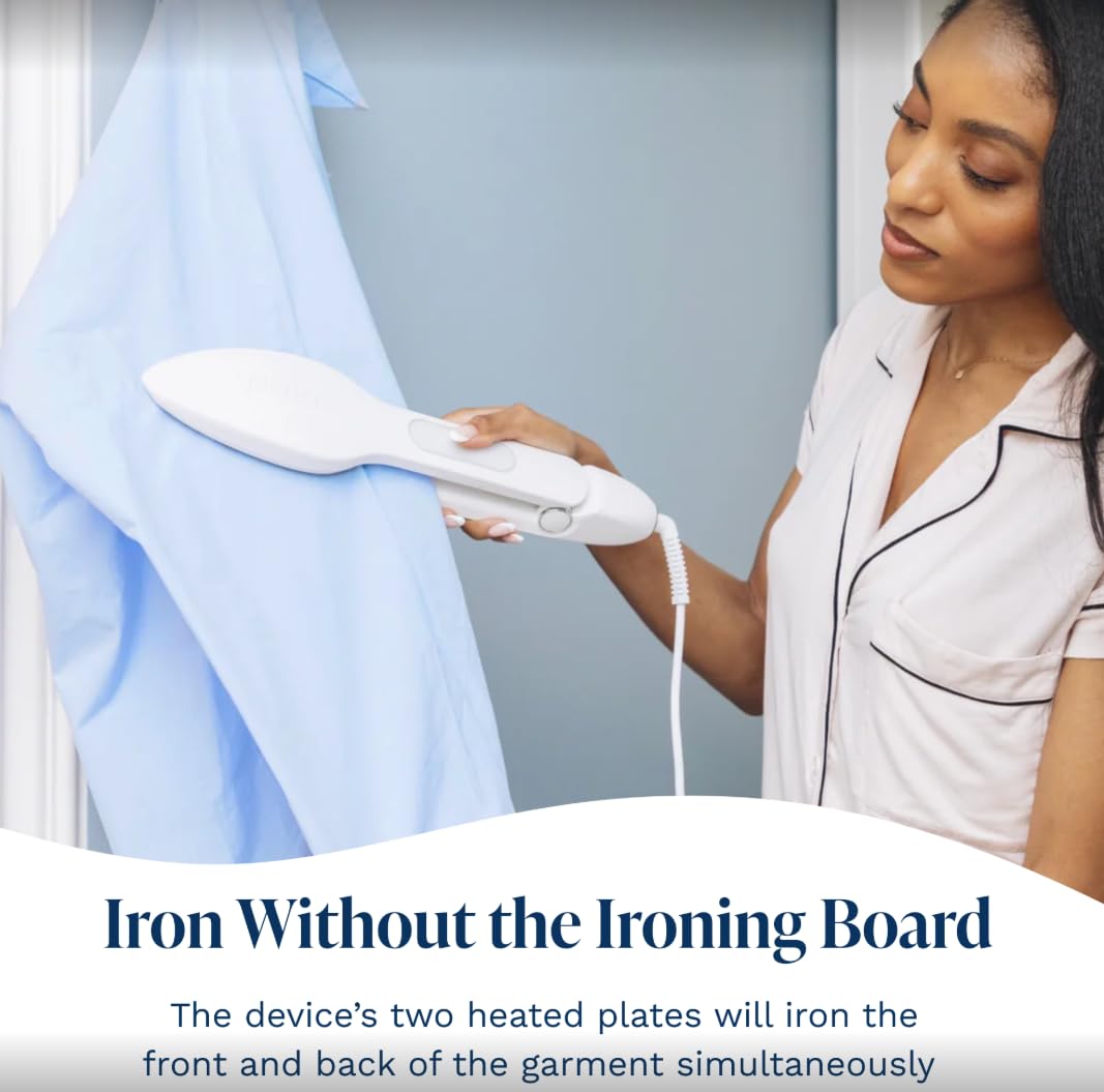 Nori Press Travel Steam Iron - Handheld Iron with 6 Fabric Settings - White
