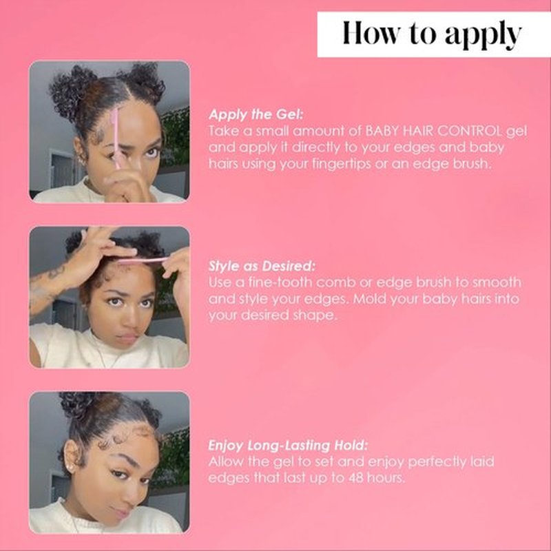 The Frontal Queen Baby Hair Control Gel, Styling Gel for Women, Edge Control Hair Products for Styling, Hair Styling Gel for Baby Hair, Hair Gel for Women Hair Styling Products - 3.5 Oz