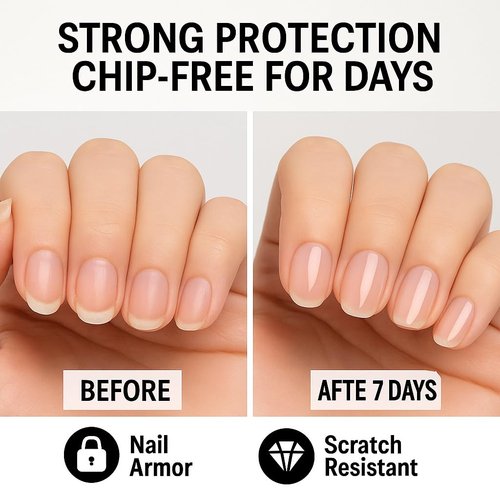 Generic UNO Proffisional Super Shine Top Coat No Wipe Top Gel Soak Off UV LED Shine Finish Long Lasting Nail Salon Manicure, Clear