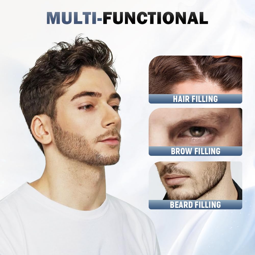 Beard Pen Filler for Men, Waterproof Beard Pencil for Patchy Beard, Natural Looking Beard Marker for Filling Beard and Hairline, Long Lasting Grooming Tool (1, brown)