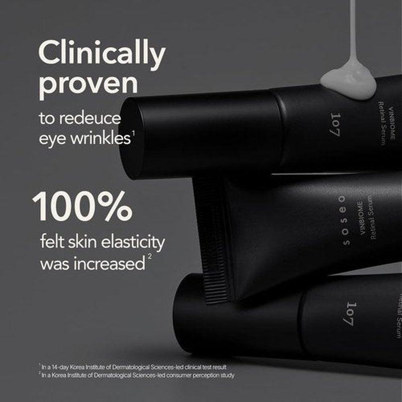 107 VINBIOME Retinal Serum, Retinal 0.1% & Ginseng, Hydrating & Firming Face, Supports Smooth & Youthful-Looking Skin, Gentle for Sensitive Skin (1.01 fl oz)