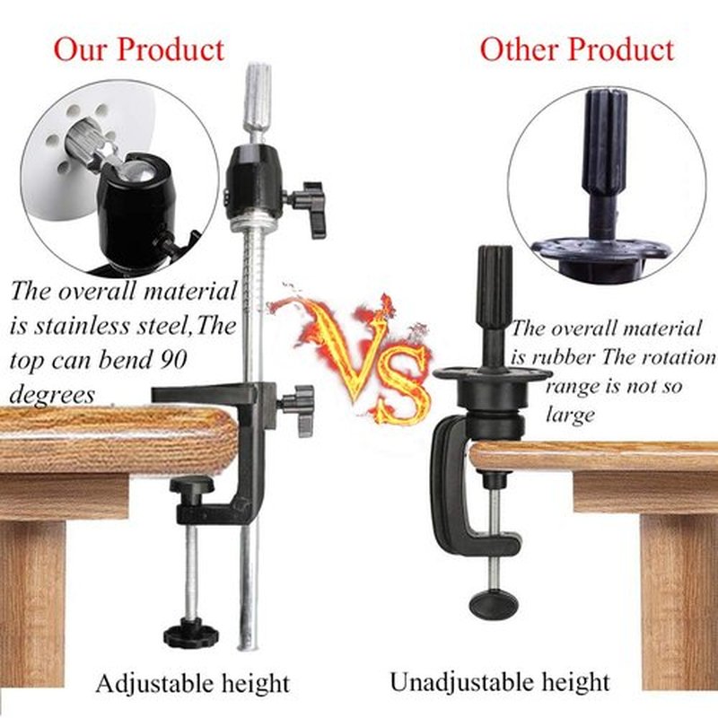 Mannequin Head Stand Scalable Wig Stand C Clamp Wig Head Stand Clamp Holder for Cosmetology Wig Holder for Doll Head