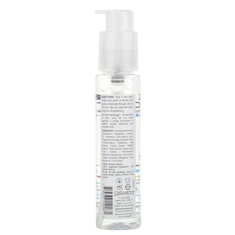 GIOVANNI ECO CHIC Frizz Be Gone - Anti-Frizz Hair Serum for Shine & Color Protection | 2.75 oz