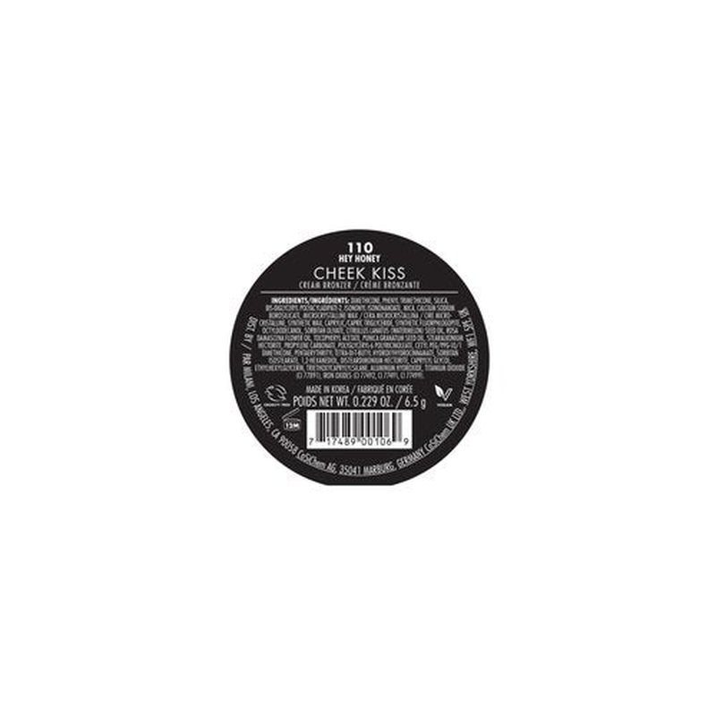 Milani Cheek Kiss Cream Bronzer, 110 - Hey Honey, Vegan & Cruelty-Free, Made in Korea, Lightweight Glow, Soft Matte Finish