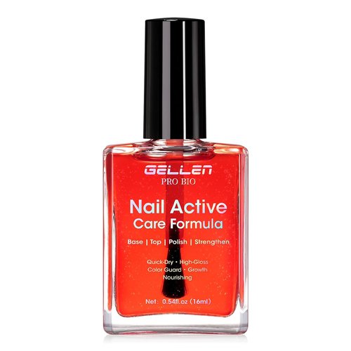 Gellen Active Glow Nail Polish - One Step Ridge Filler & Strengthener with Pomegranate Oil | 0.54 Fl Oz