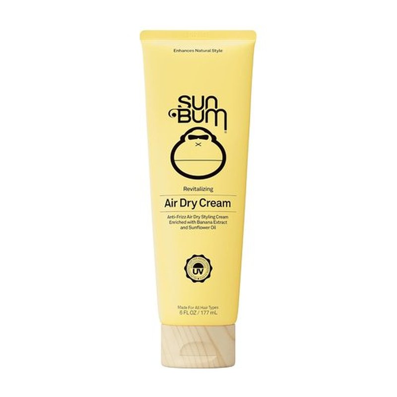 Sun Bum Revitalizing Air Dry Cream - Anti-Frizz Styling Cream with Banana Extract - UV Protection | 6 fl oz