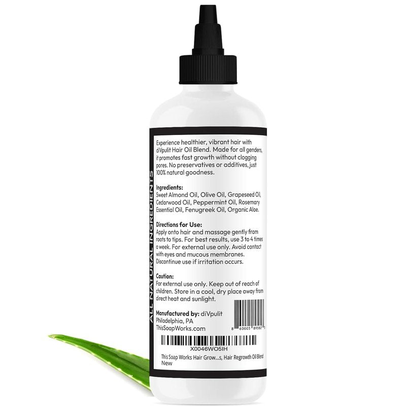 STOP BN BALD - Natural Hair Oil Blend with Organic Aloe for All Hair Types – Lightweight Scalp & Hair Moisturizer – Adds Shine, Softness & Manageability – For Men & Women