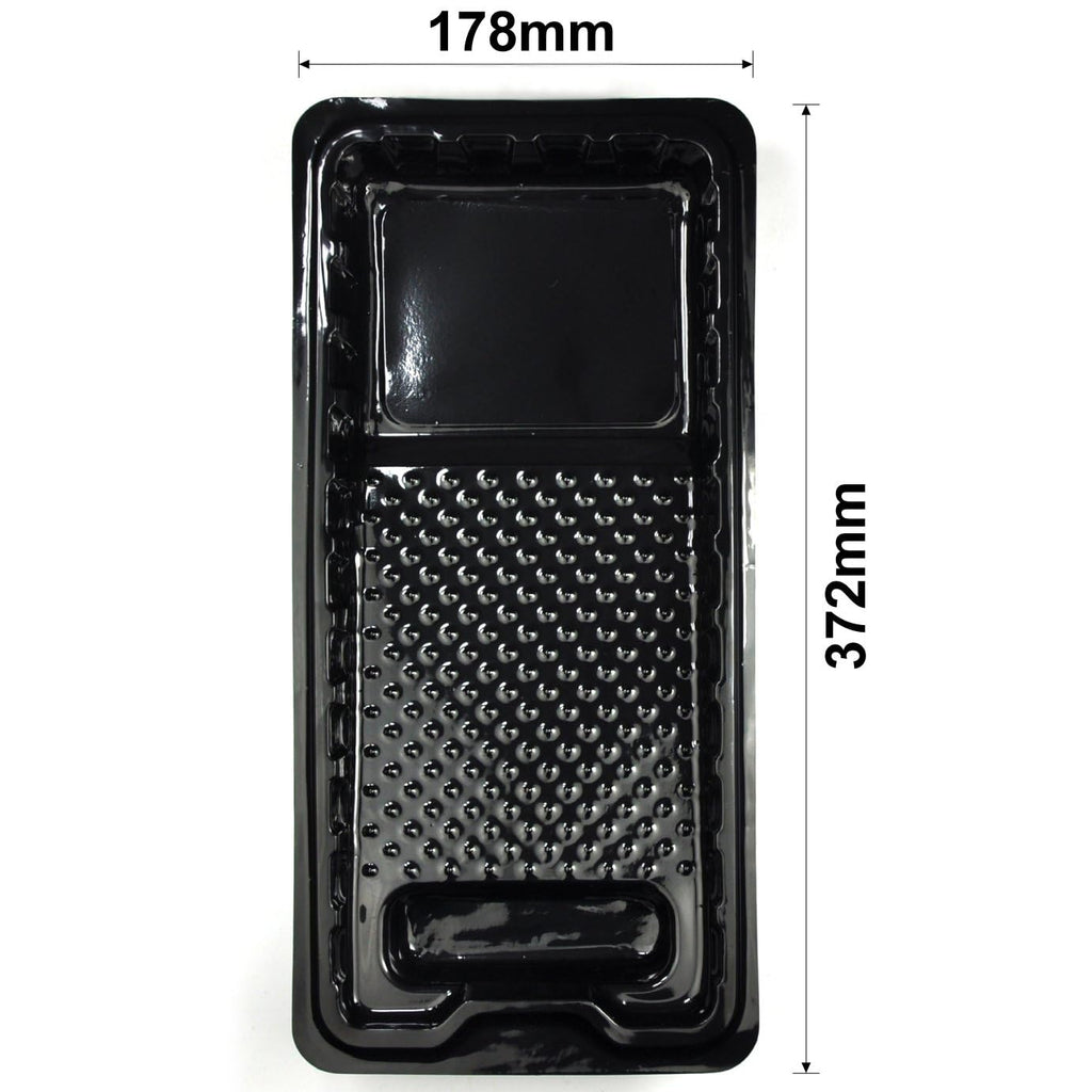 Great Andrew Jumbo Paint Roller Tray Liner 4 Inch, 12 PCS Disposable Small Plastic Paint Trays Liners Perfect for Smaller Projects, DIY Painting etc. (Black)