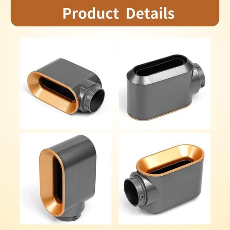Pre-Styling Dryer Attachment for Dyson Airwrap, Nozzle Replacement Curling Barrels Hair Styler Accessories, Part No. 969759-01, Nickel/Copper