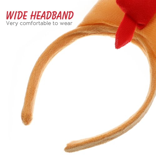 ABOOFAN 4pcs Chicken Headbands Funny Rooster Animal Headband Hair Hoop for Adults Kids Costume Accessories, Birthday, Easter, Halloween, Casual Parties, Random Color
