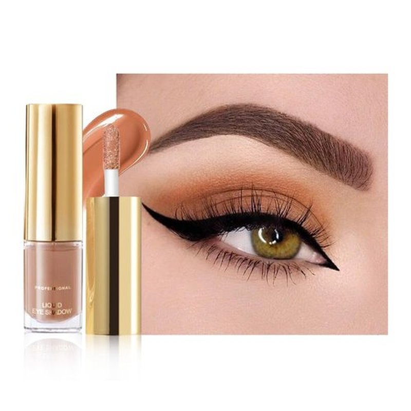 FeiCuiYun Liquid Metallic Eyeshadow - Longwear Matte Eye Shadow Cream for Older Women | Vegan & Cruelty-Free, Light Brown