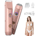 Fanovae Bikini Trimmer for Women – Dual-Head Electric Razor, IP67 Waterproof USB-C Rechargeable Shaver for Bikini Line, Underarms, Legs & Face, Rose Gold Stocking Stuffer Holiday Gift