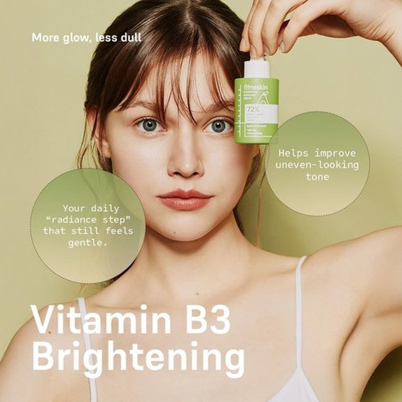 fitneskin Hydrating Avocado Serum, 1 Fl Oz (30ml) Avocado Fruit Water + Vitamin B3 (Niacinamide) & Hyaluronic Acid –Glow + Barrier Support, Fragrance-Free,Vegan, Dermatologist-Tested Korean Skincare.