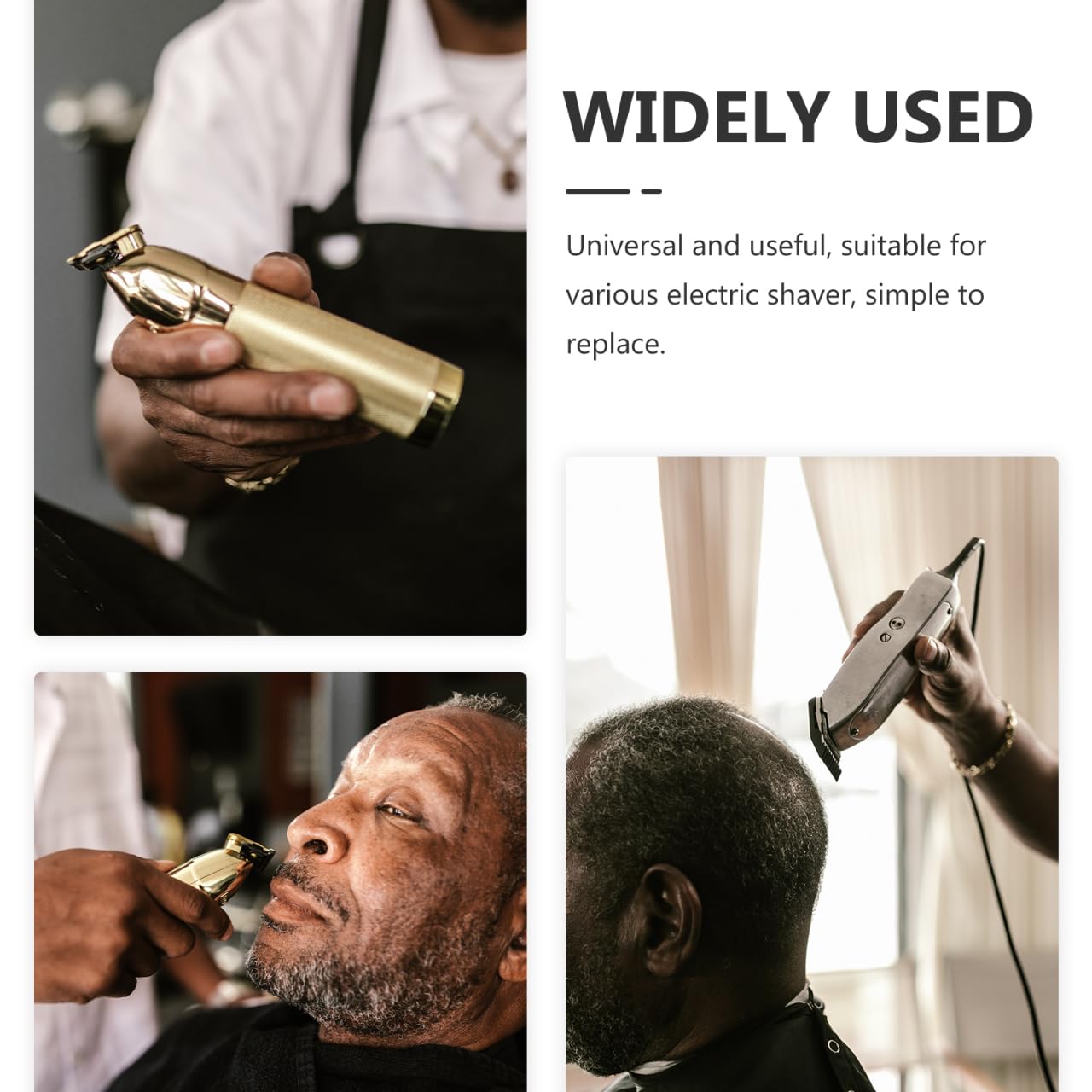 VINTORKY Universal Electric Shaver Replacement Head Detachable Razor Accessories Easy to Install for Men Home and Salon Use