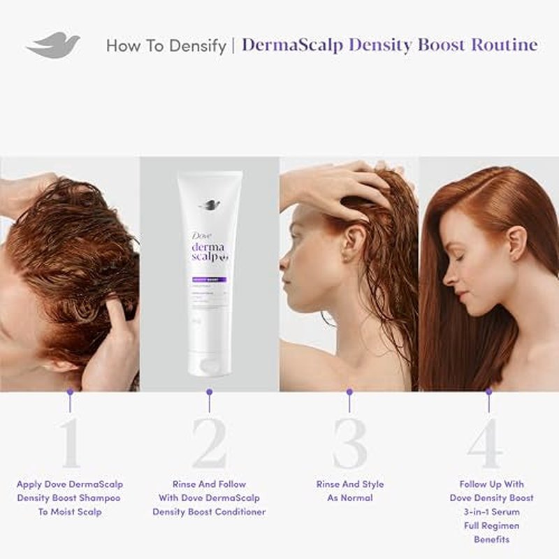 Dove Derma Scalp Density Boost Conditioner 1 ct With Lamellar Serum, Glycerin And Zinc + Peptides For Hair Loss And Breakage 9 oz