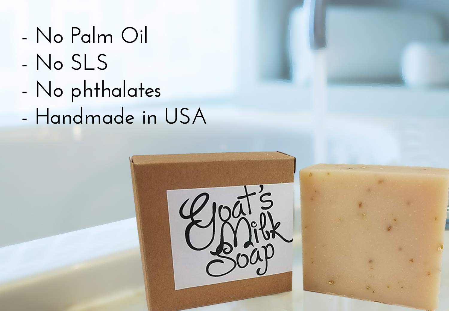 Missamé Handmade Fresh Goat's Milk Bar Soap, Olive Oil Based With Organic Shea Butter (Lavender Mint, 3 bars Economy Pack)